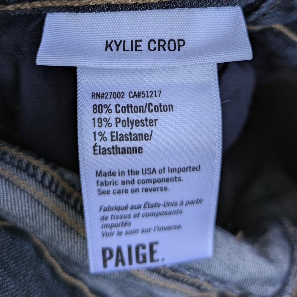 Paige Kylie Crop Women's Blue Jeans - Picture 3 of 5